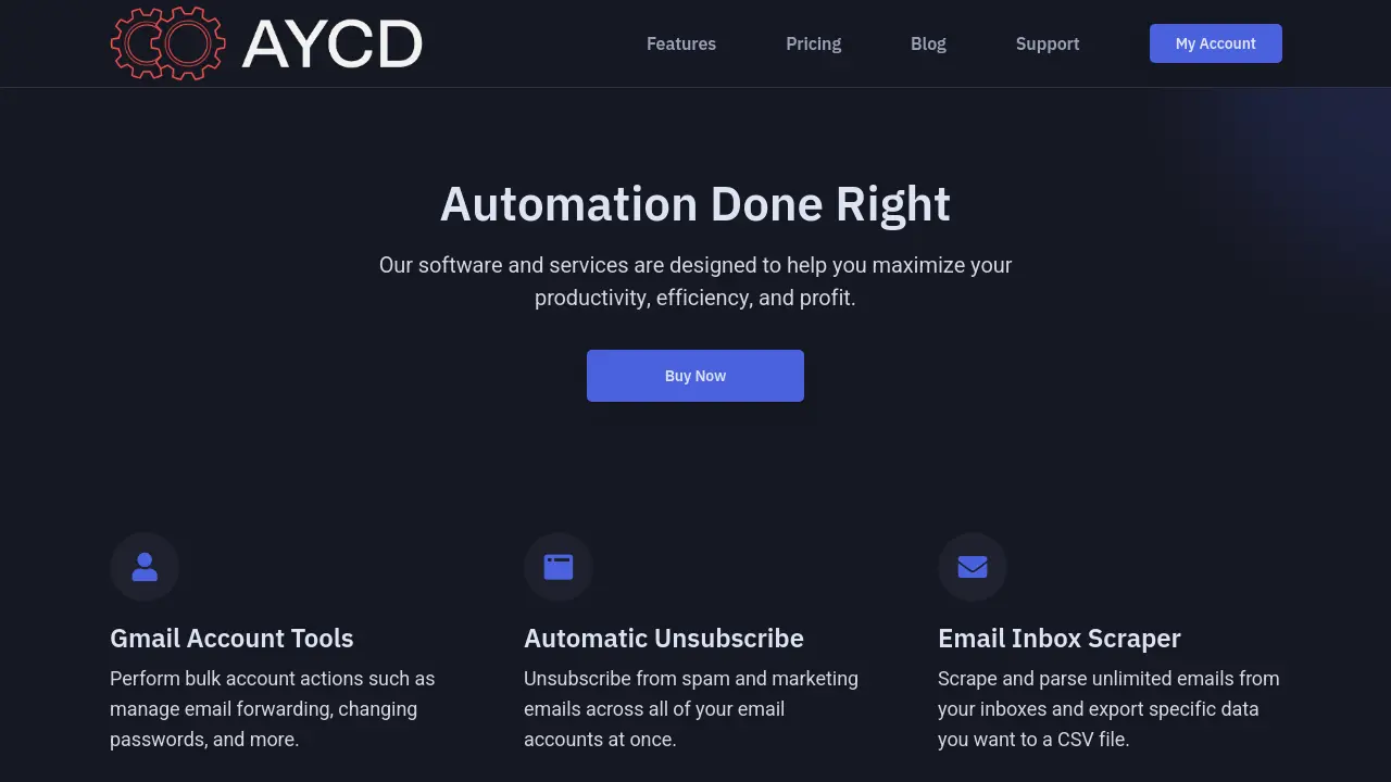 Screenshot of AYCD