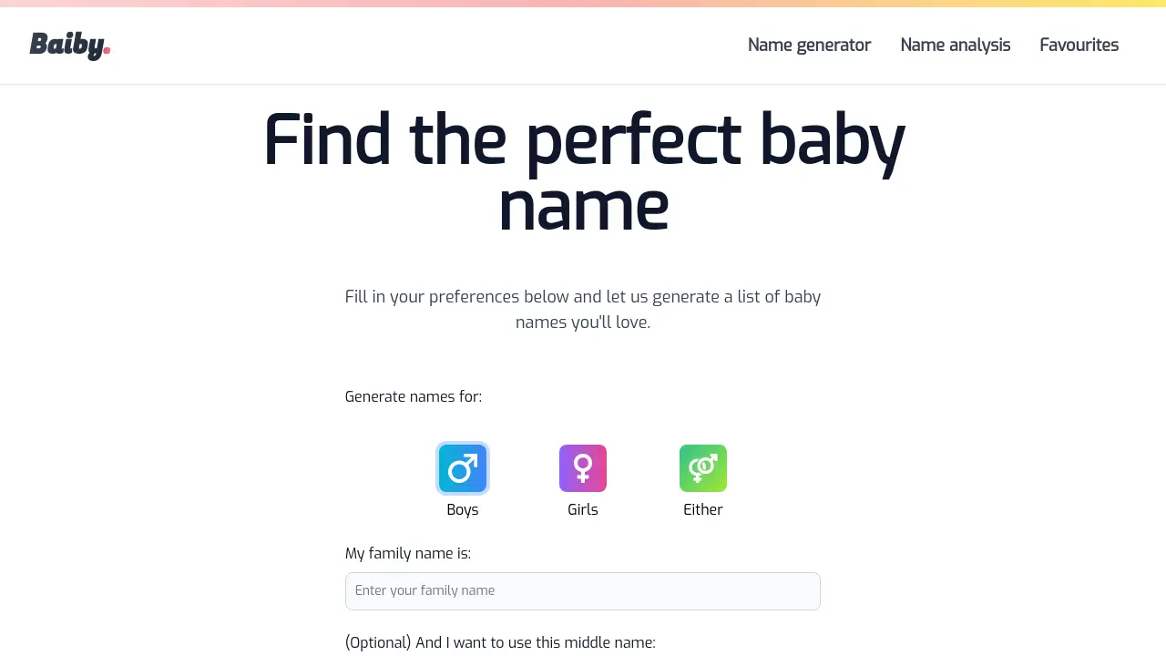 Screenshot of Baiby