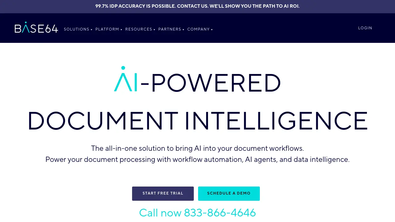 Screenshot of Base64.ai