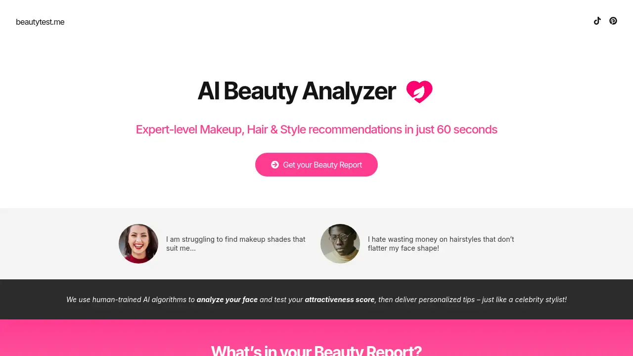 Screenshot of beautytest.me