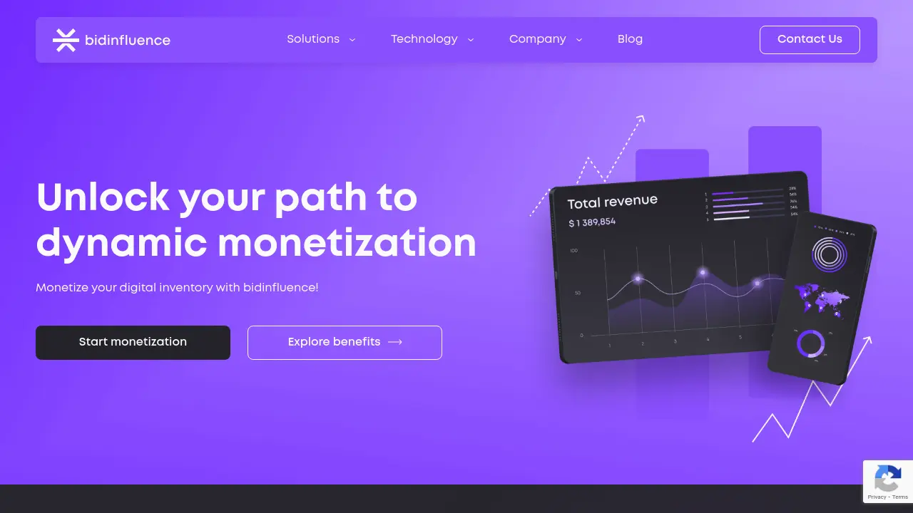 Screenshot of bidinfluence