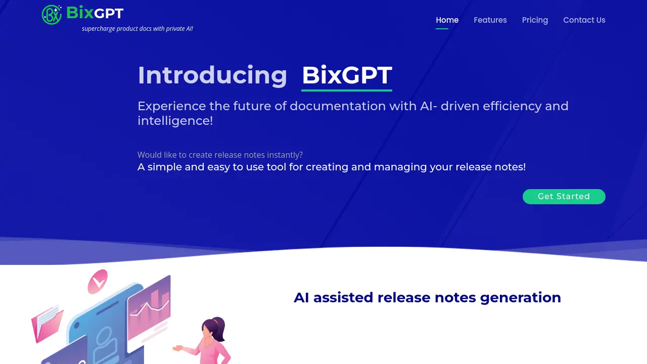 Screenshot of BixGPT
