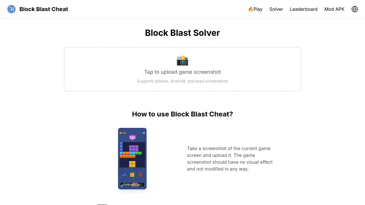 Screenshot of Block Blast Cheat
