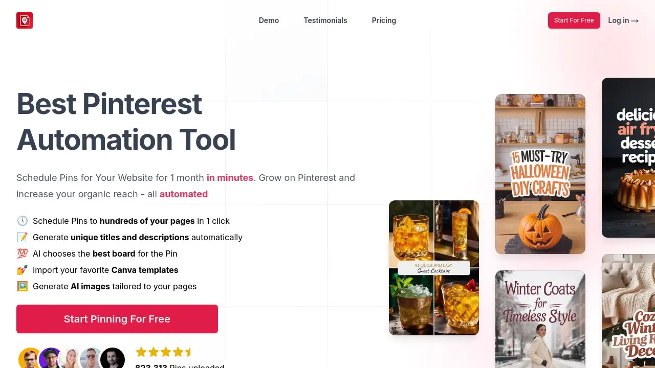 Screenshot of BlogToPin