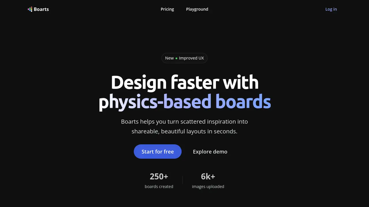 Screenshot of Boarts