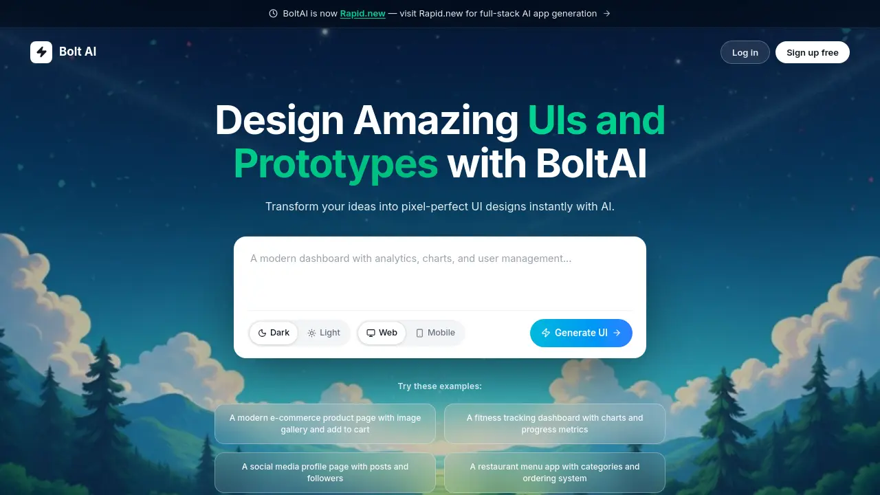 Screenshot of boltai.dev