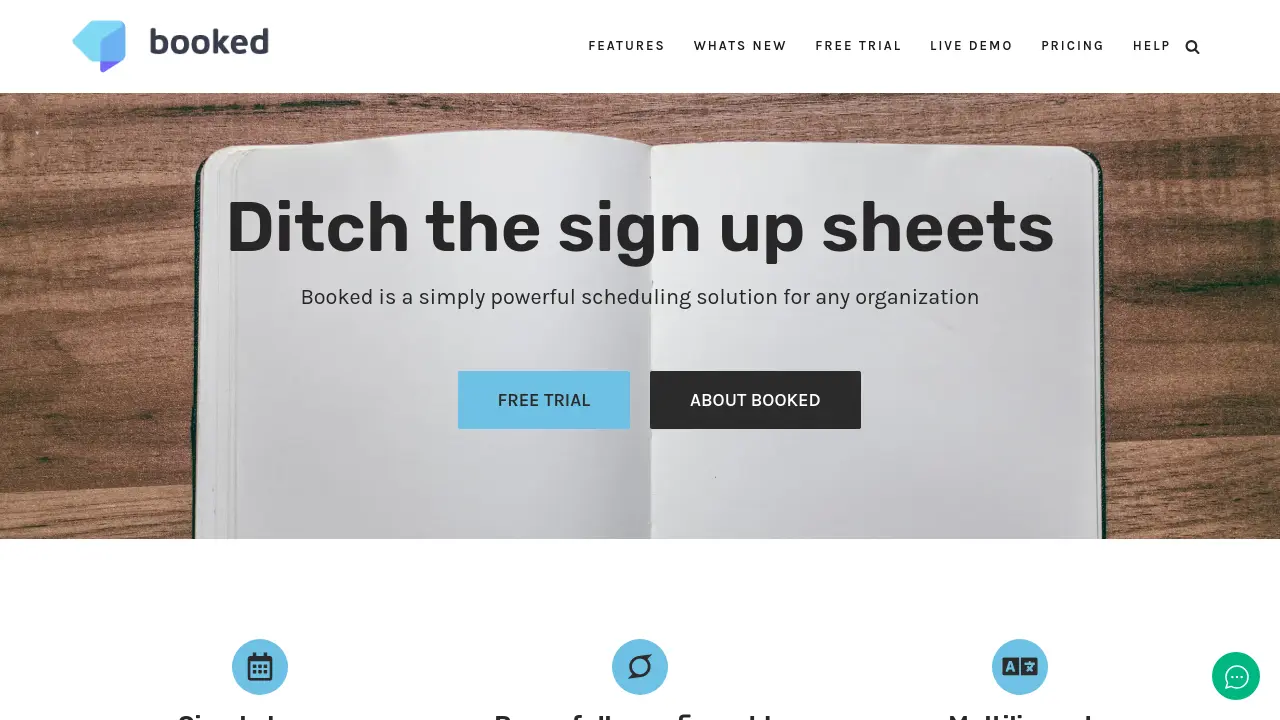 Screenshot of Booked