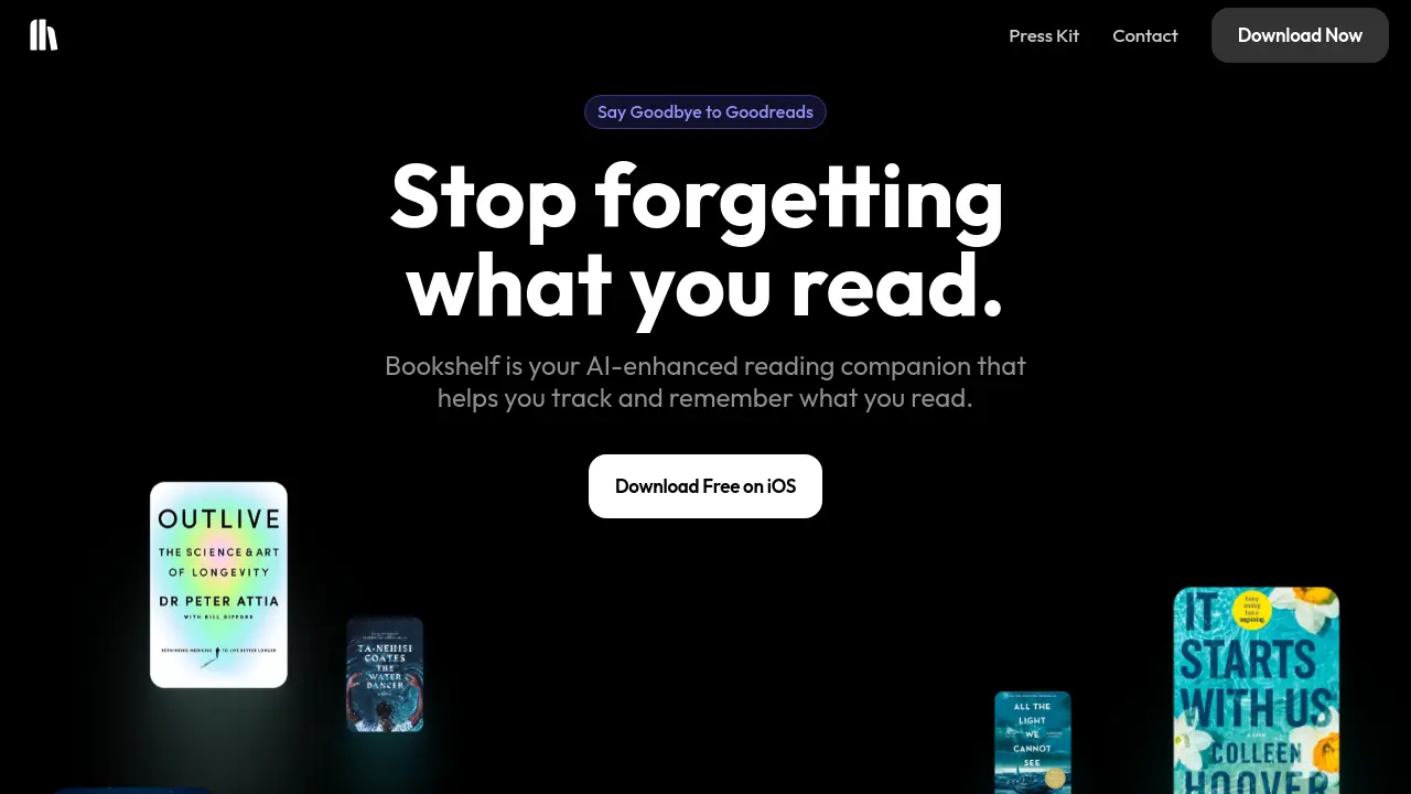 Screenshot of Bookshelf
