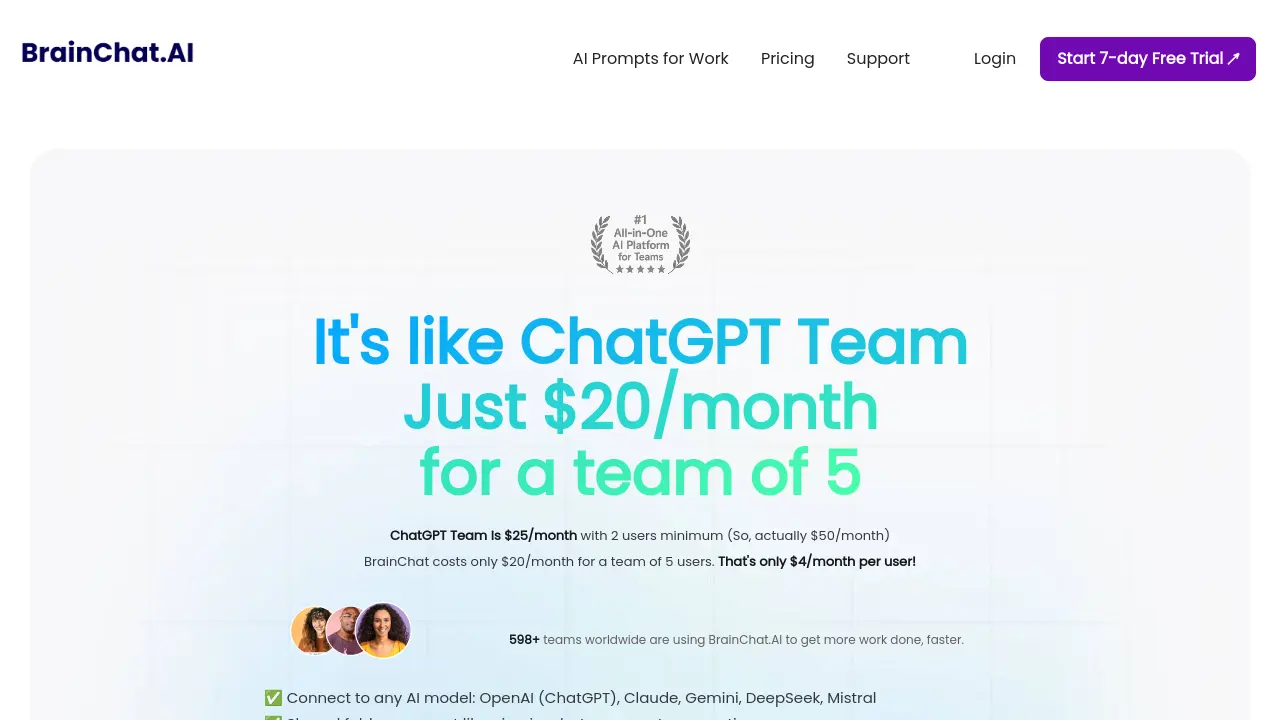 Screenshot of BrainChat