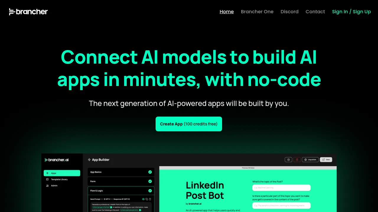 Screenshot of Brancher.ai