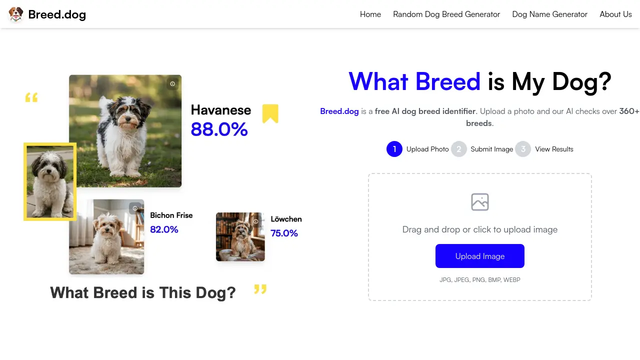 Screenshot of Breed.dog