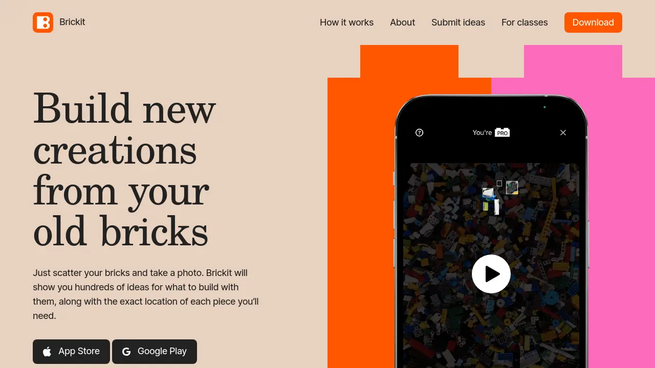 Screenshot of Brickit