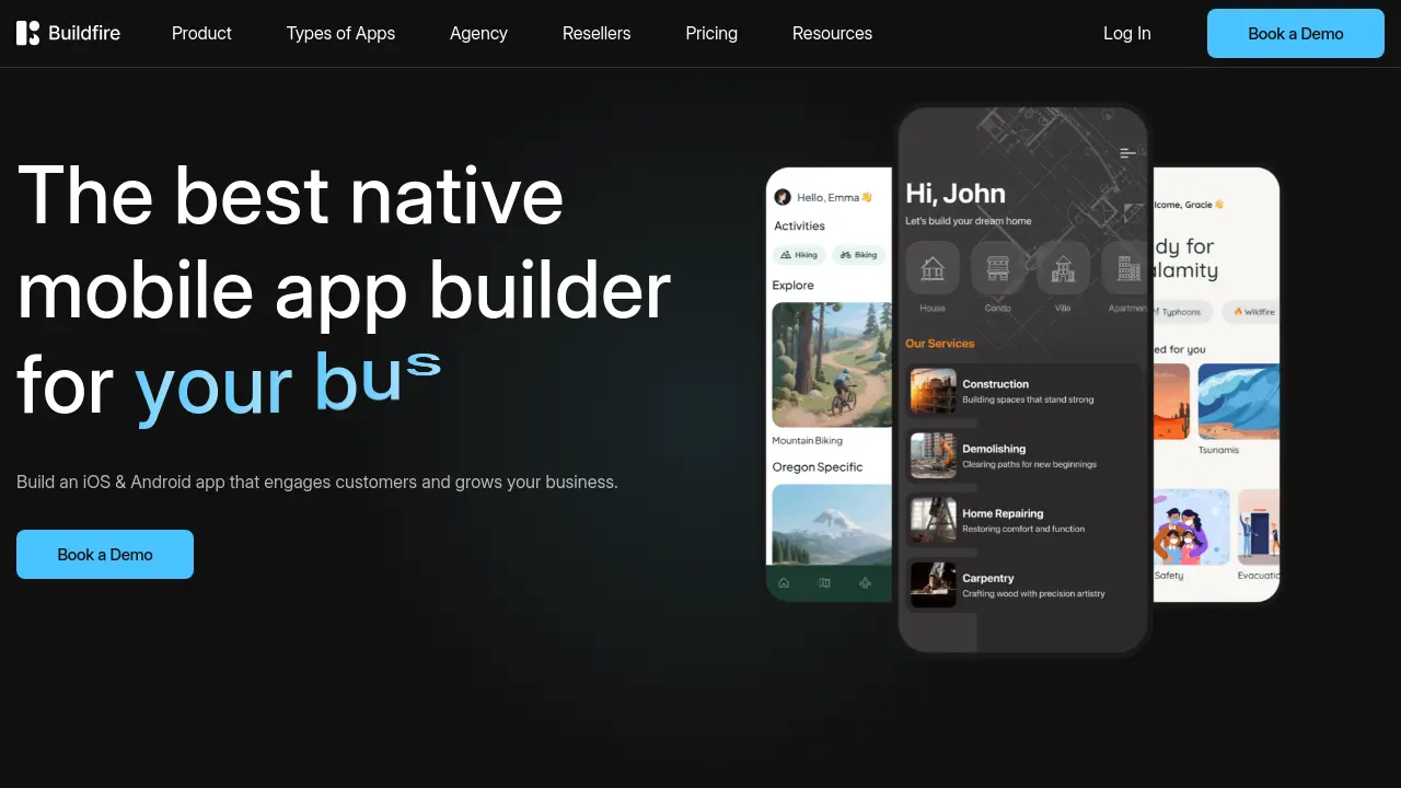 Screenshot of Buildfire