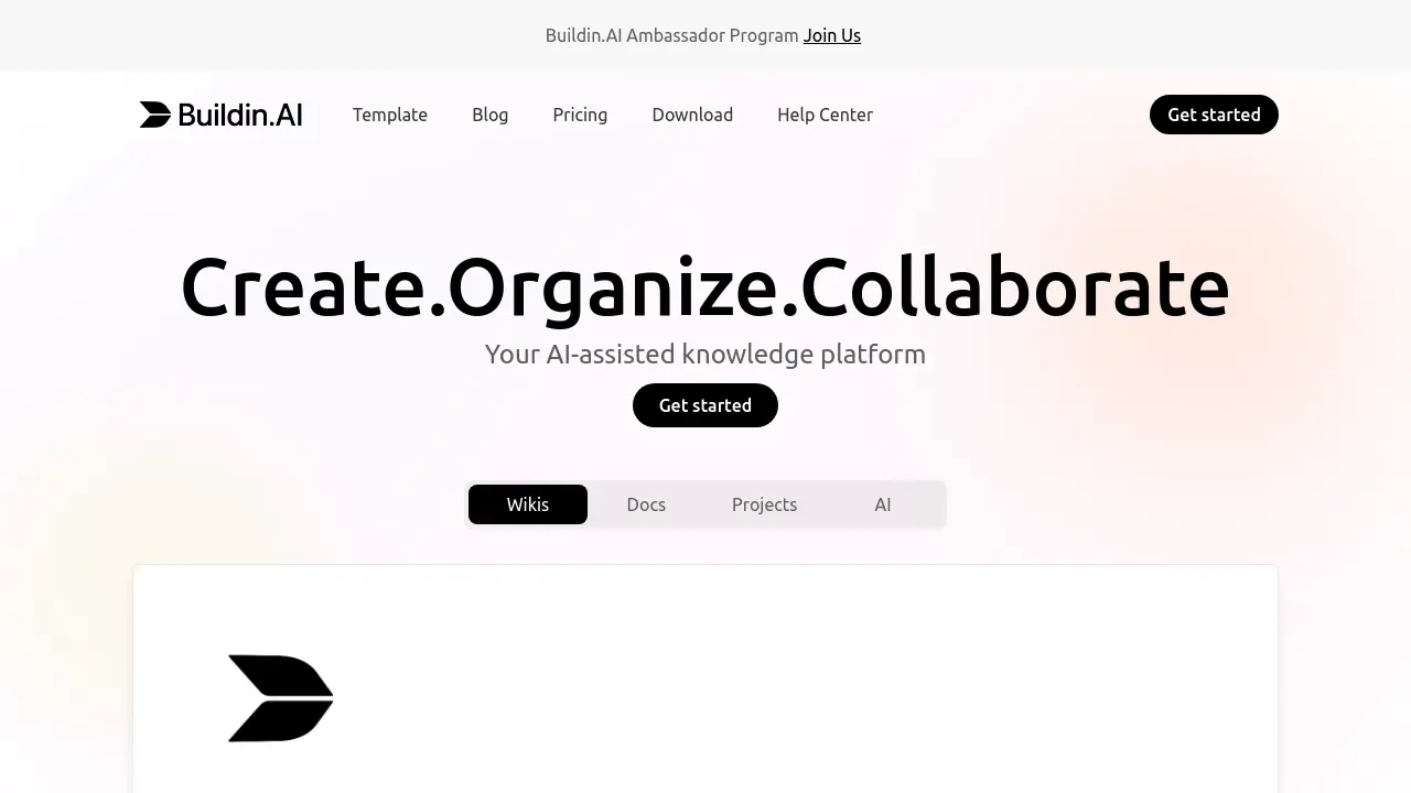 Screenshot of Buildin.AI