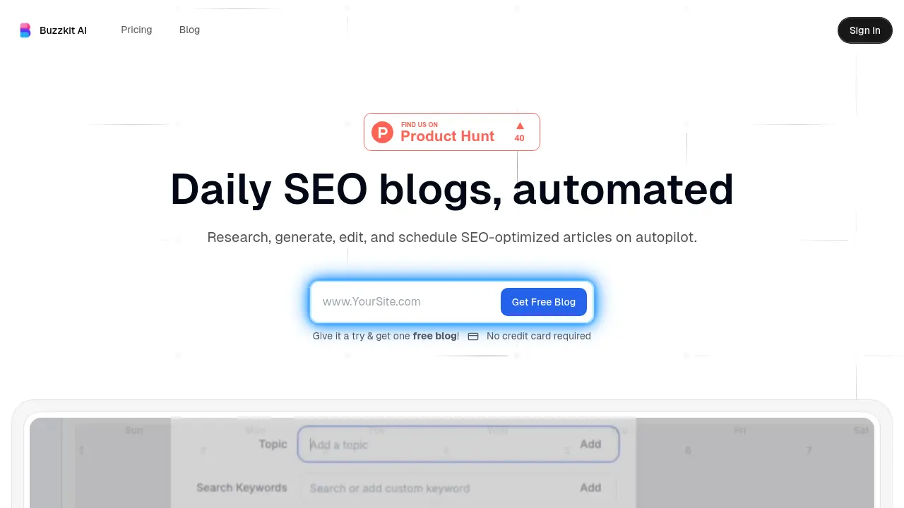 Screenshot of Buzzkit AI