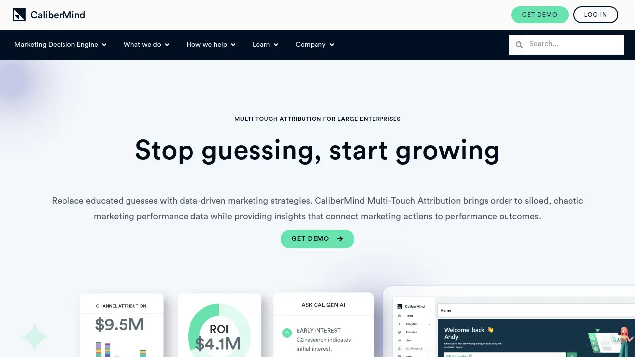 Screenshot of CaliberMind