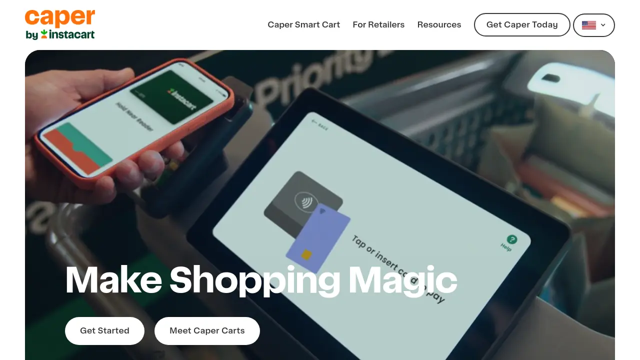 Screenshot of Caper Smart Cart