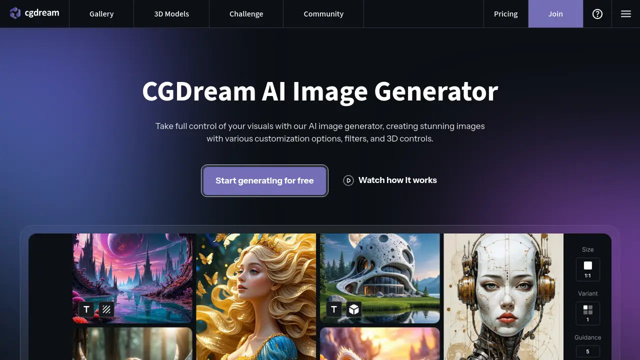 Screenshot of CGDream