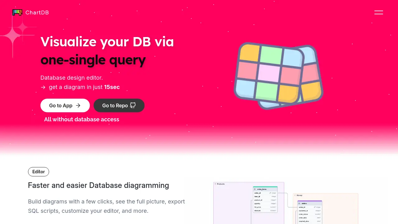 Screenshot of ChartDB