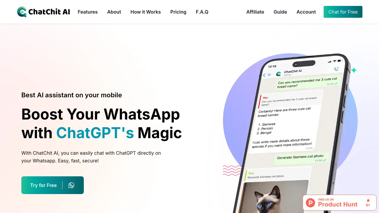 Screenshot of ChatChit AI