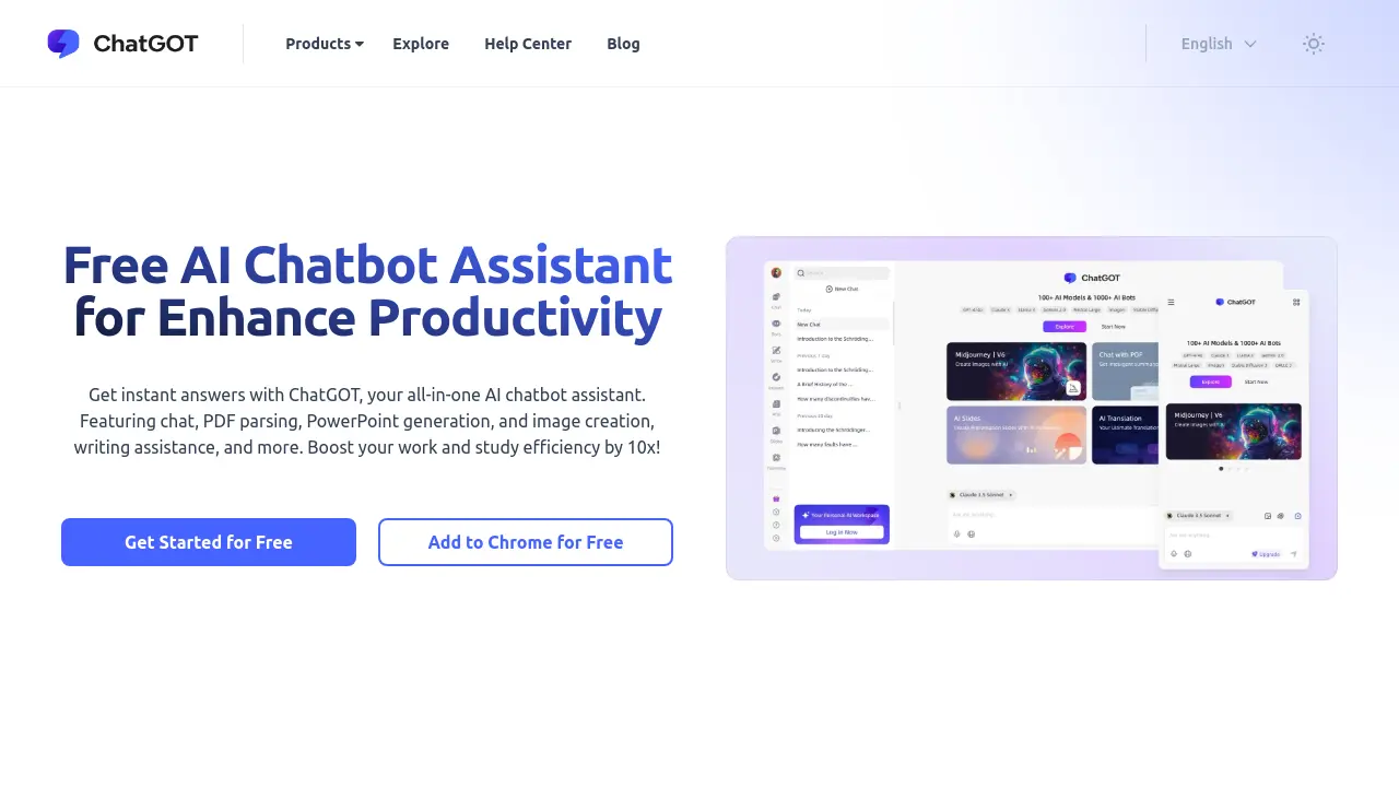 Screenshot of ChatGOT