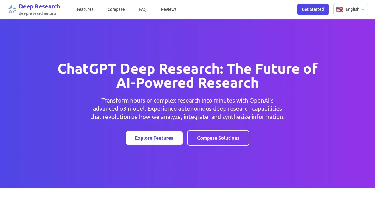 Screenshot of ChatGPT Deep Research