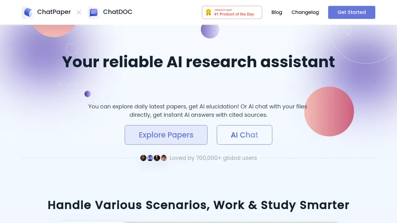 Screenshot of ChatPaperChatDOC
