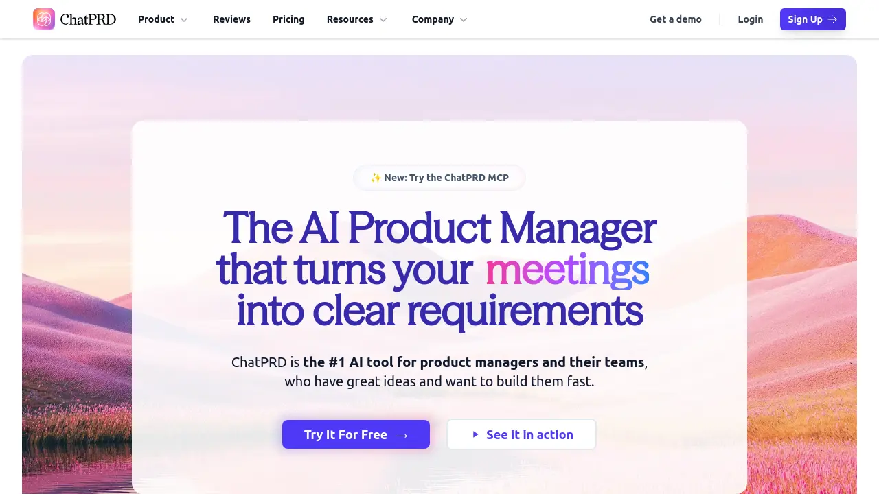 Screenshot of ChatPRD