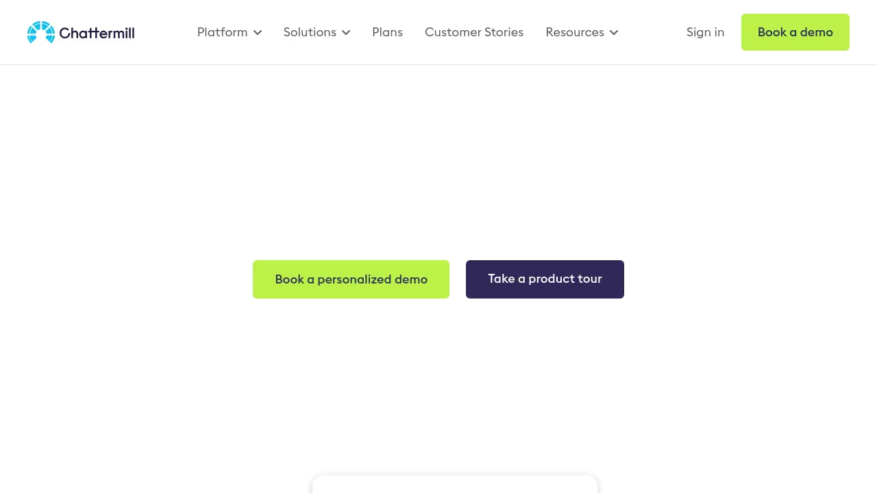 Screenshot of Chattermill