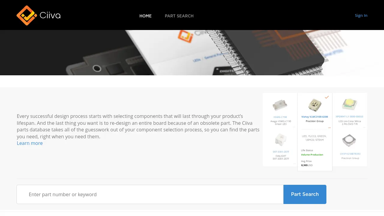 Screenshot of Ciiva BOM Manager