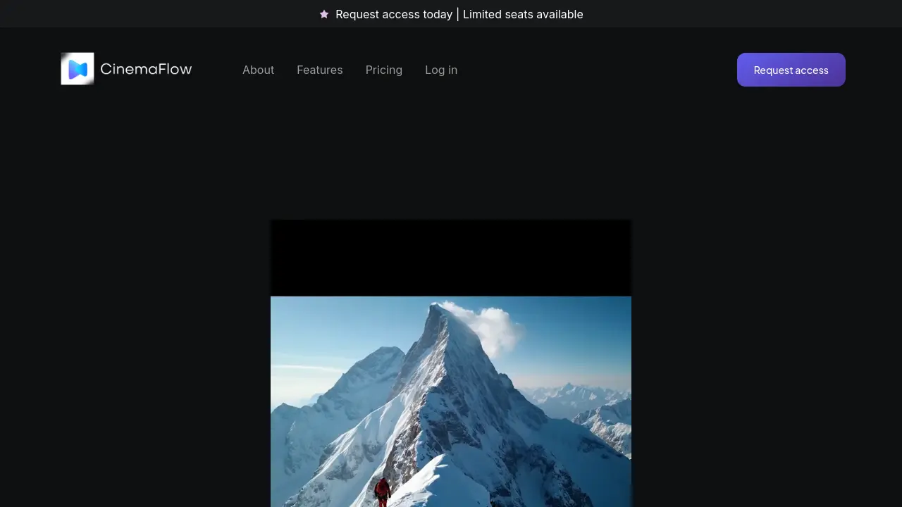 Screenshot of CinemaFlow AI