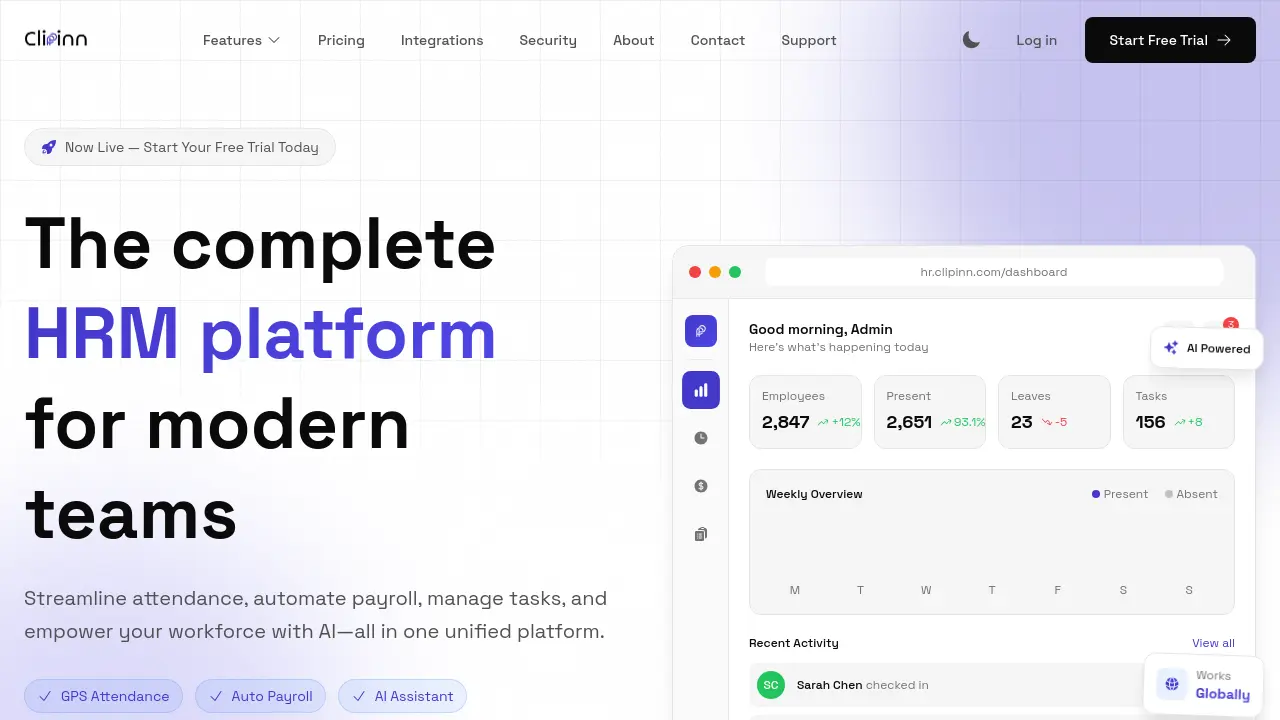 Screenshot of ClipInn