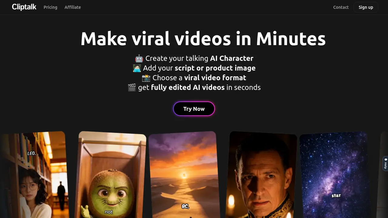 Screenshot of Cliptalk