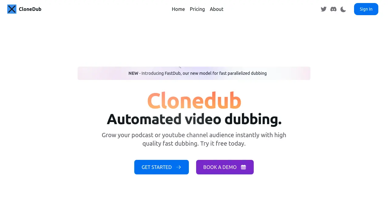 Screenshot of CloneDub