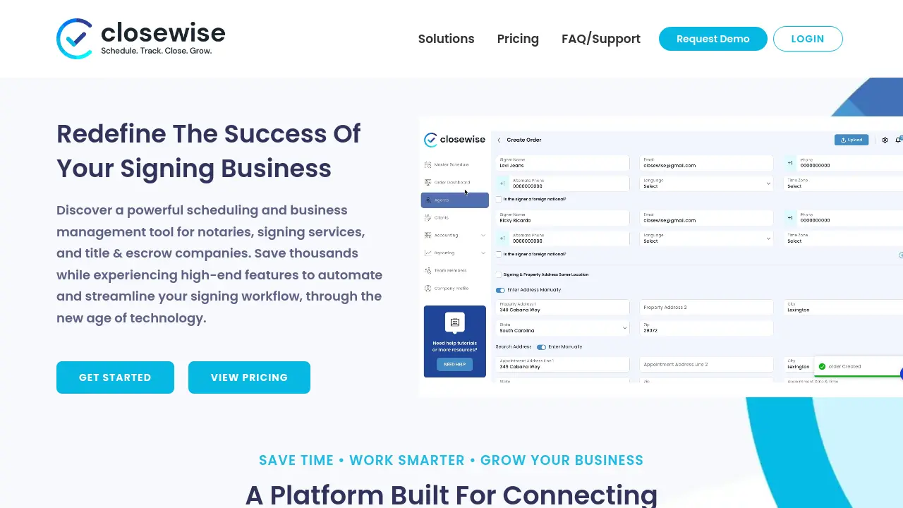 Screenshot of CloseWise