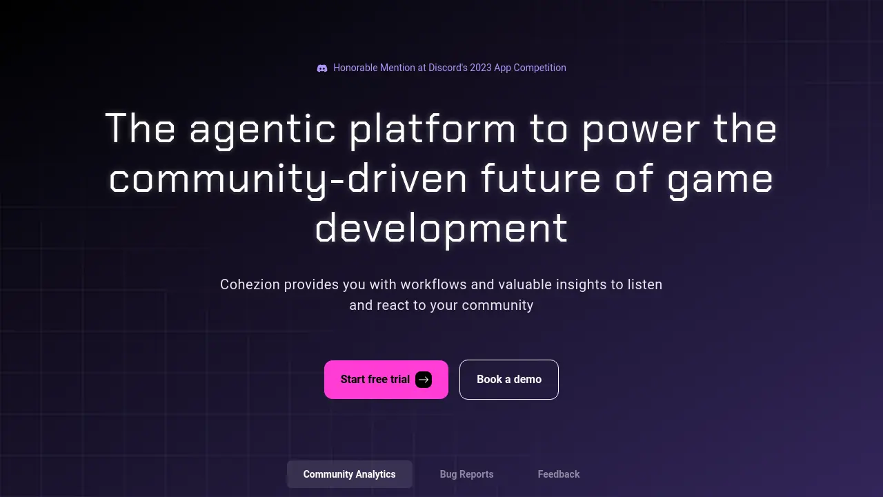 Screenshot of Cohezion