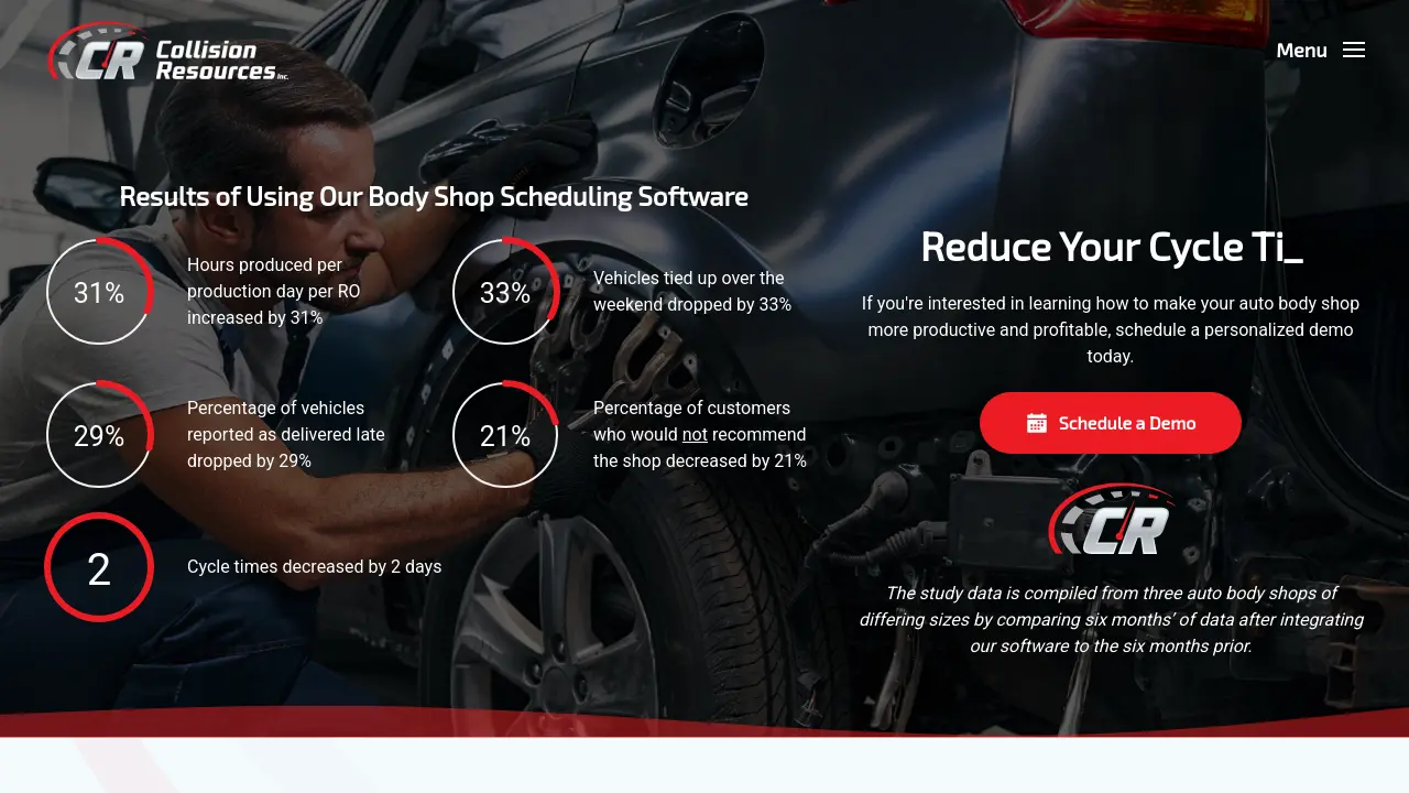 Screenshot of Collision Resources Body Shop Software