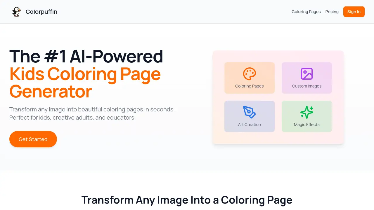 Screenshot of Colorpuffin