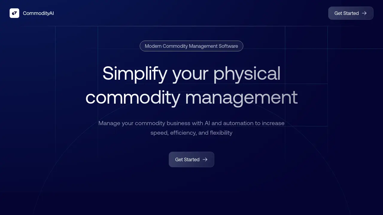 Screenshot of CommodityAI