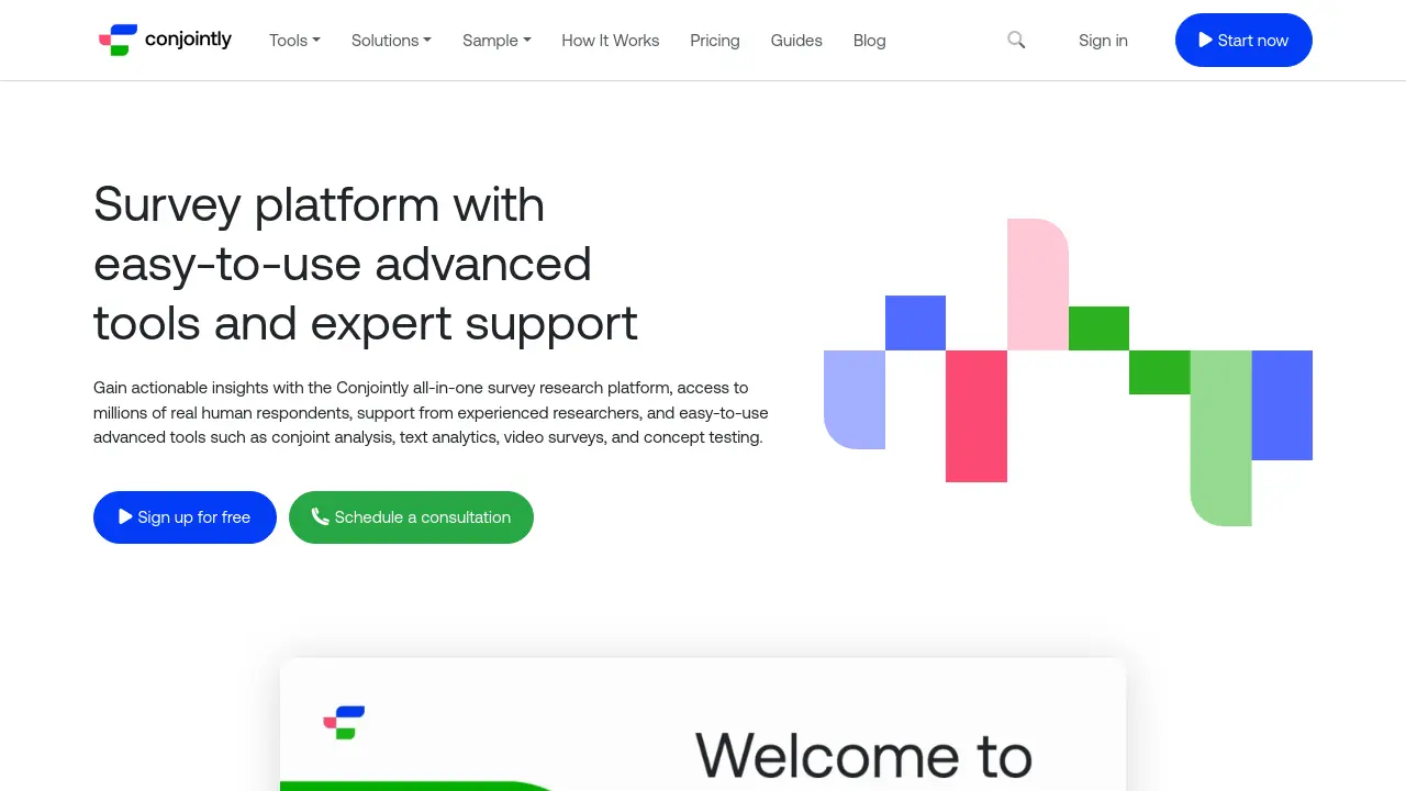 Screenshot of Conjointly