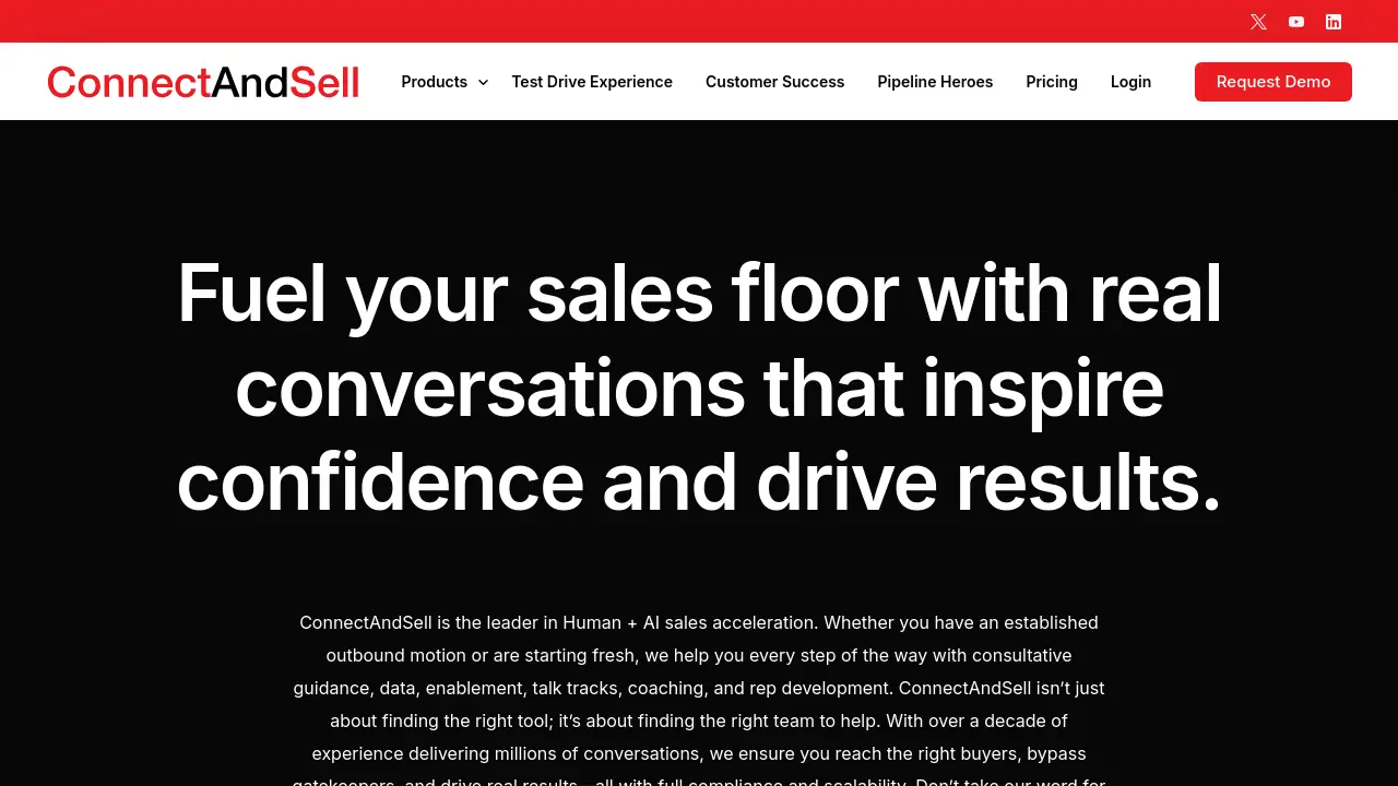 Screenshot of ConnectAndSell