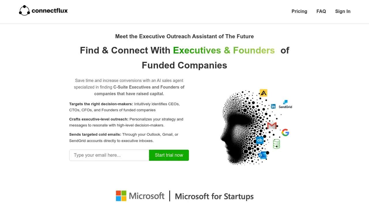 Screenshot of ConnectFlux.ai
