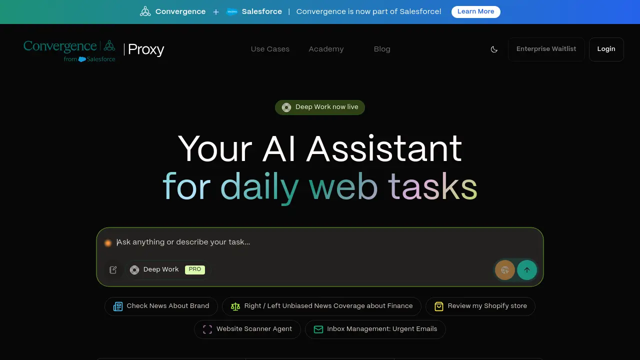 Screenshot of Convergence.AI