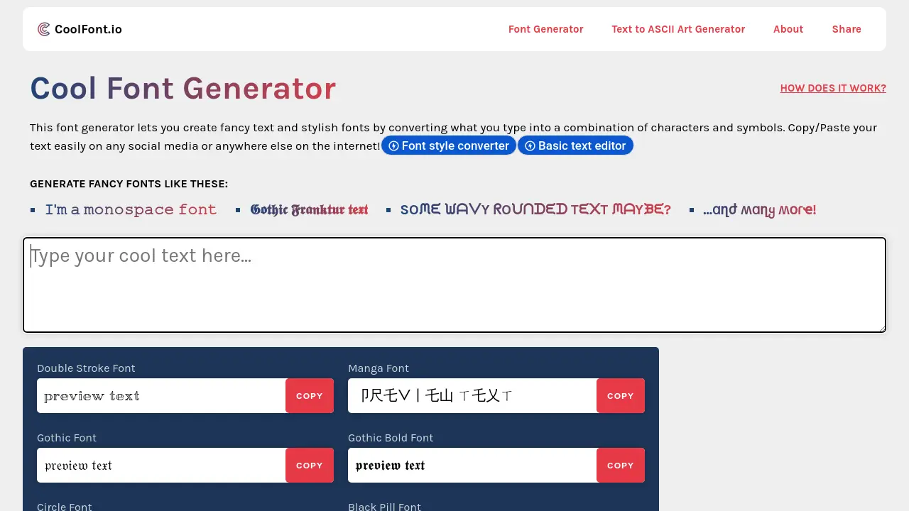 CoolFont.io