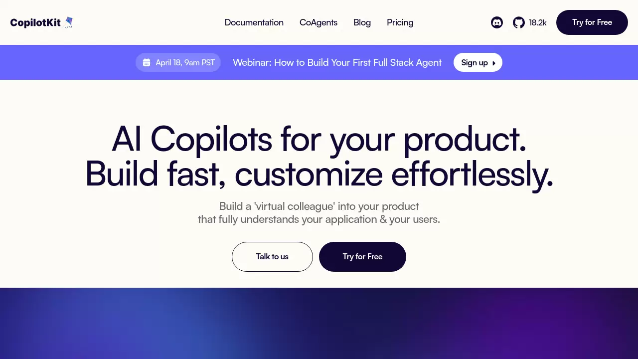 Screenshot of CopilotKit