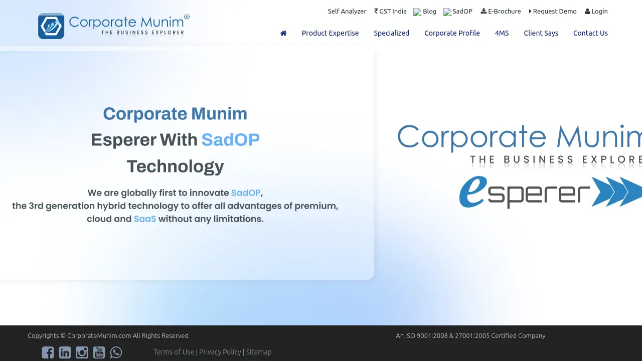 Screenshot of Corporate Munim
