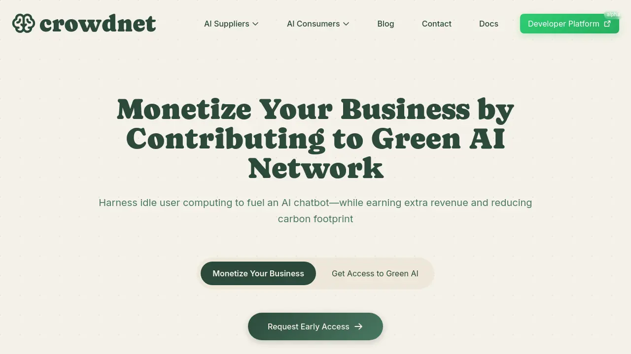 Screenshot of crowdnet