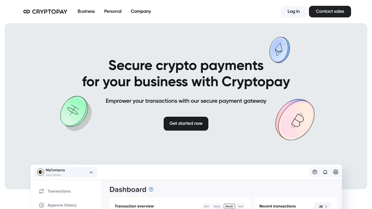 Screenshot of Cryptopay