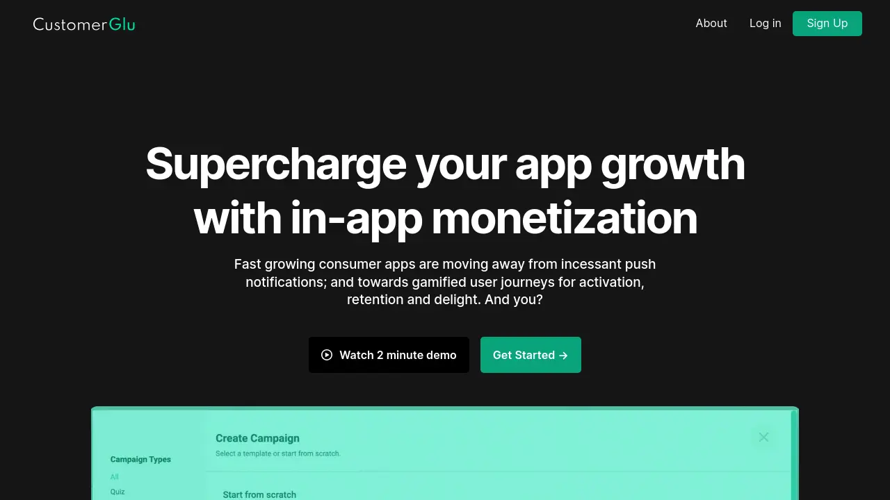 Screenshot of CustomerGlu