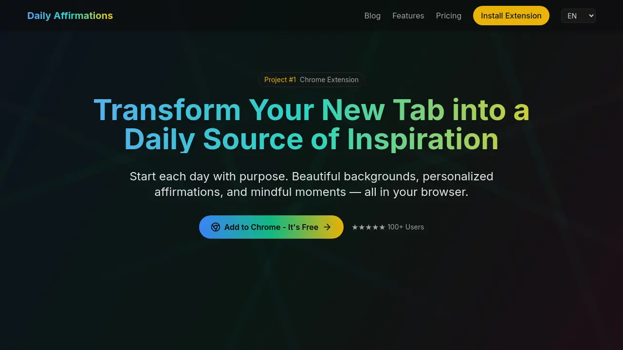 Screenshot of Daily Affirmations